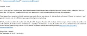 Ton rédactionnel e-mail Freitag