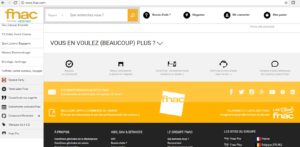 Ton rédactionnel sur le site web de la Fnac - juillet 2017